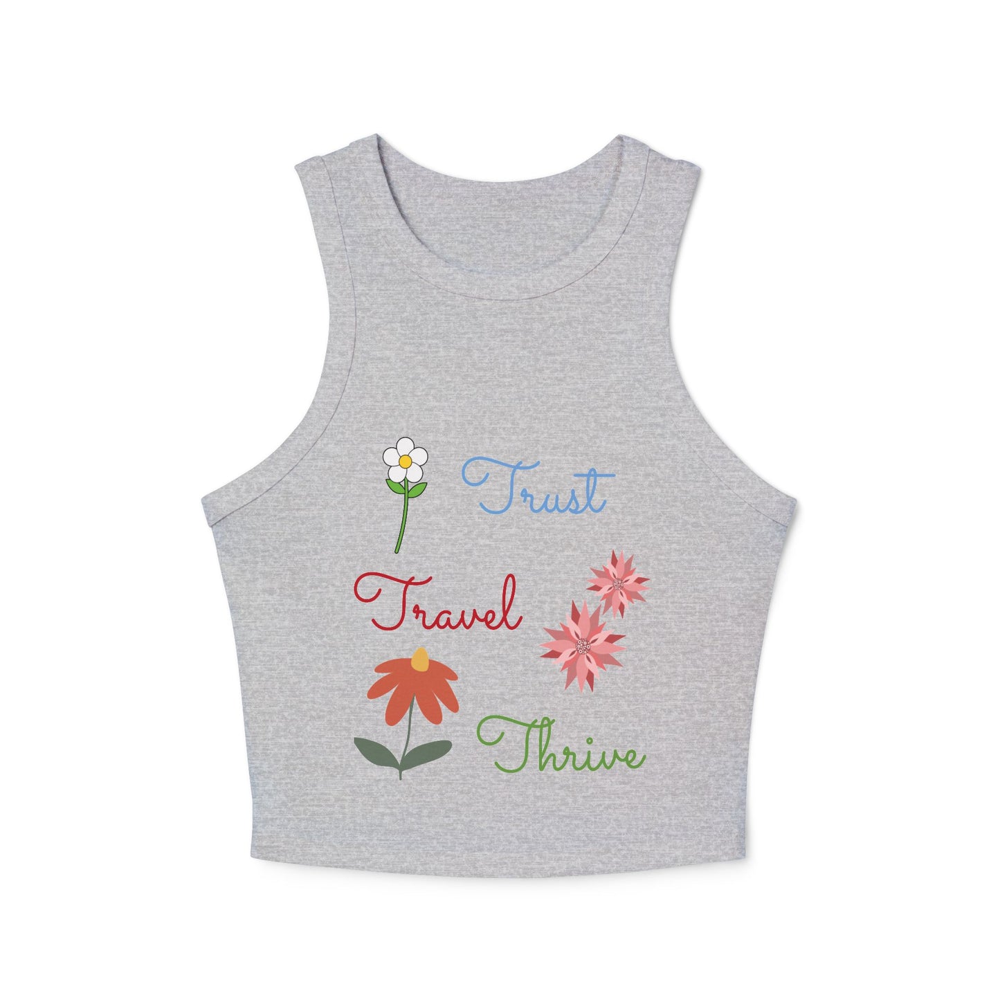 Crop Micro Rib Racer Tank Top - Women