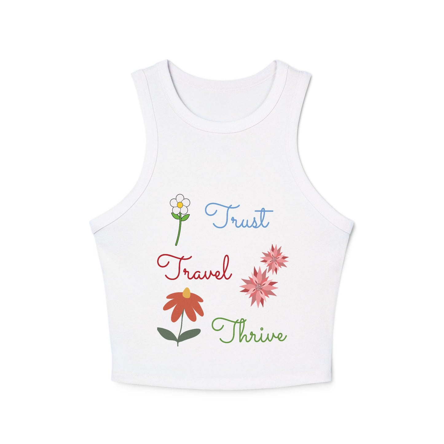 Crop Micro Rib Racer Tank Top - Women