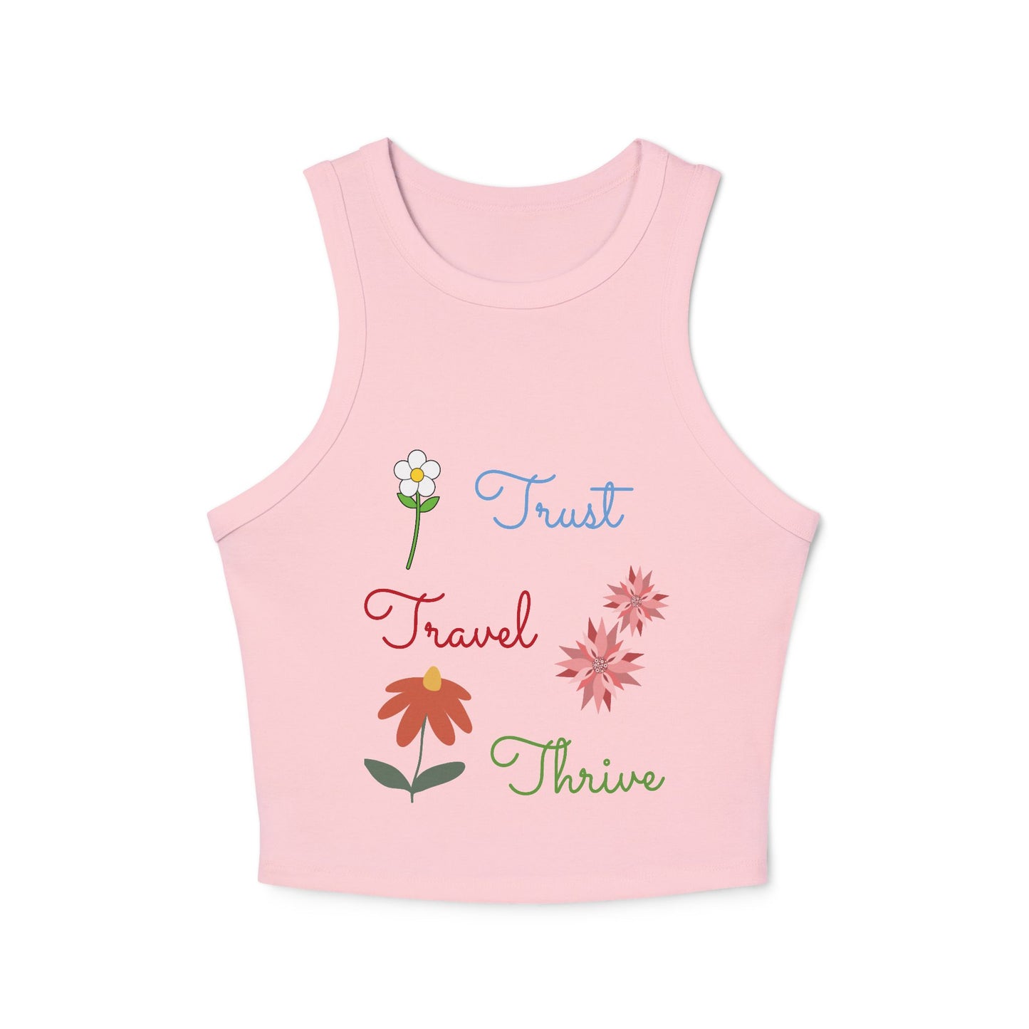 Crop Micro Rib Racer Tank Top - Women