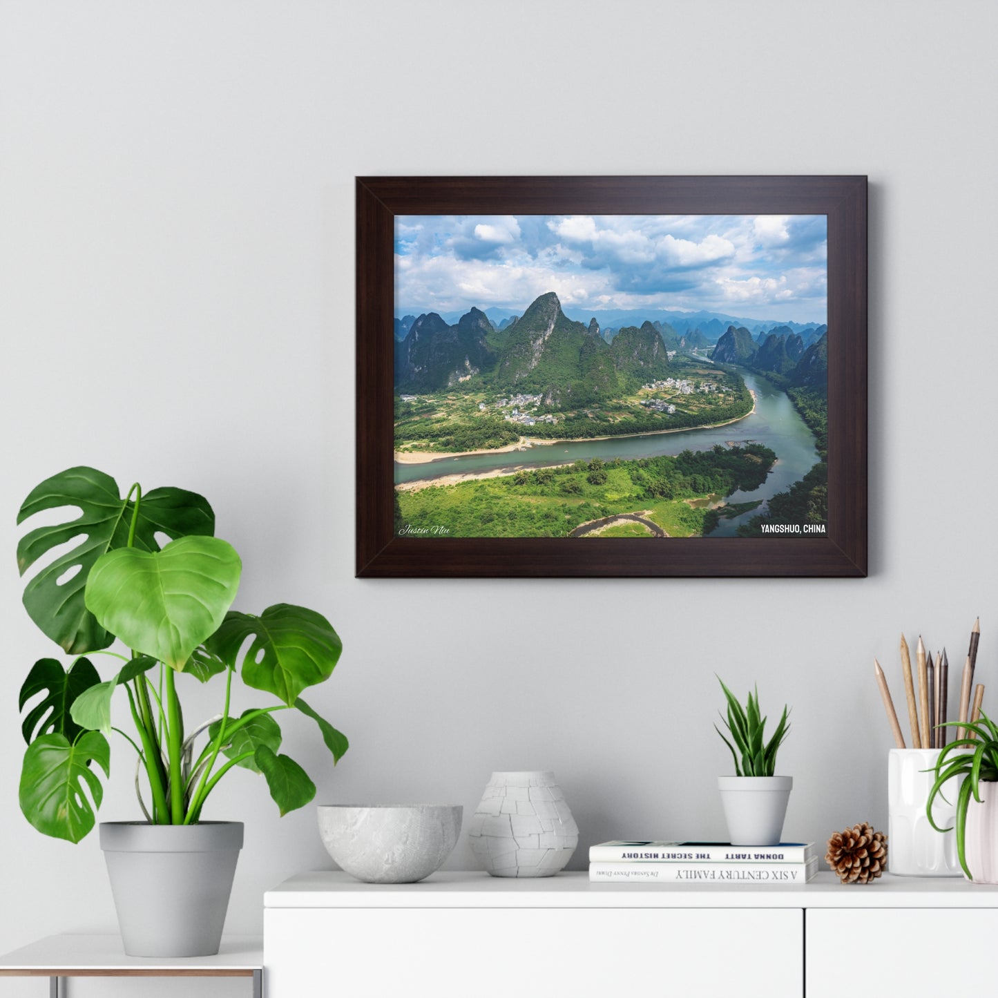 Framed Art Series - Yangshuo, China by Justin Niu