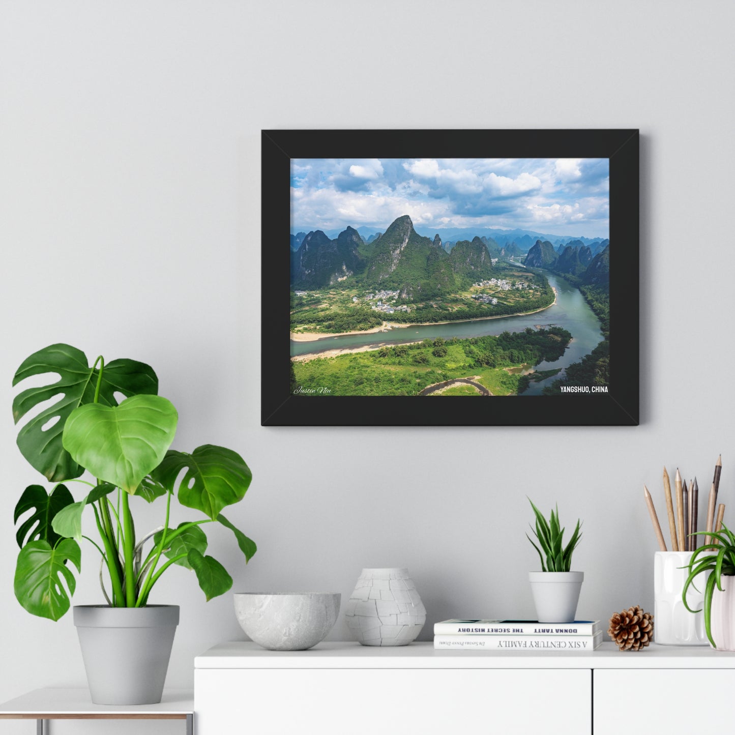 Framed Art Series - Yangshuo, China by Justin Niu